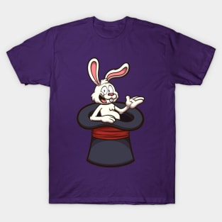 White Rabbit In Magician Hat T-Shirt